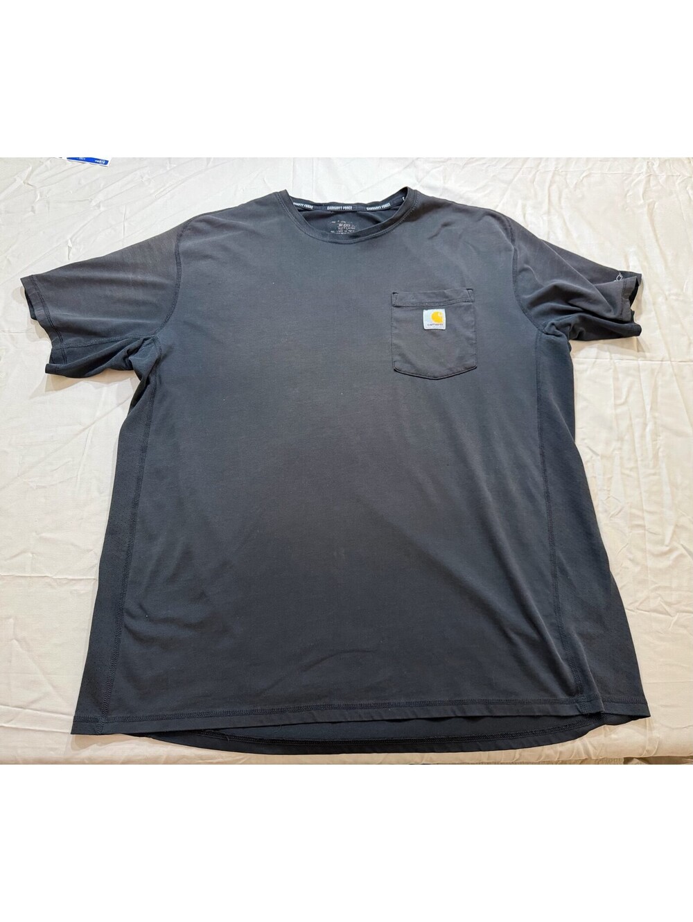 Carhartt Force Mens Black Pocket T Shirt Workwear Performance Short Sleeve XL